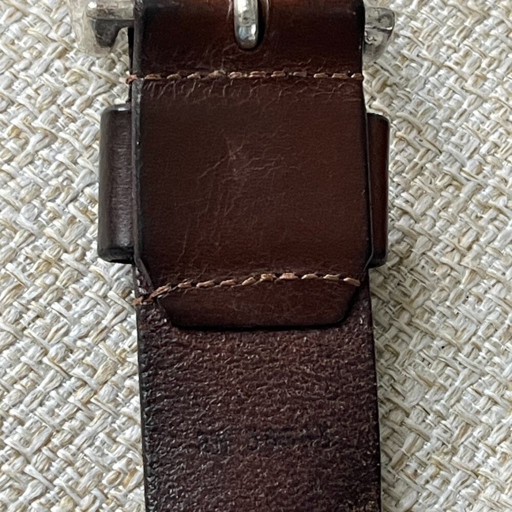 1901 men's belt Brown genuine leather classic belt Formal suit belt XL (40-42) s - Picture 4 of 8